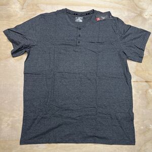 NEW 3XL Under Armour Charged Cotton Henley Short Sleeve Gray 1282423-090